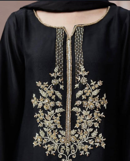 Black Handworked 3-Piece