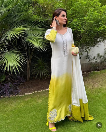 Two-Tone Tussle Silk Ensemble